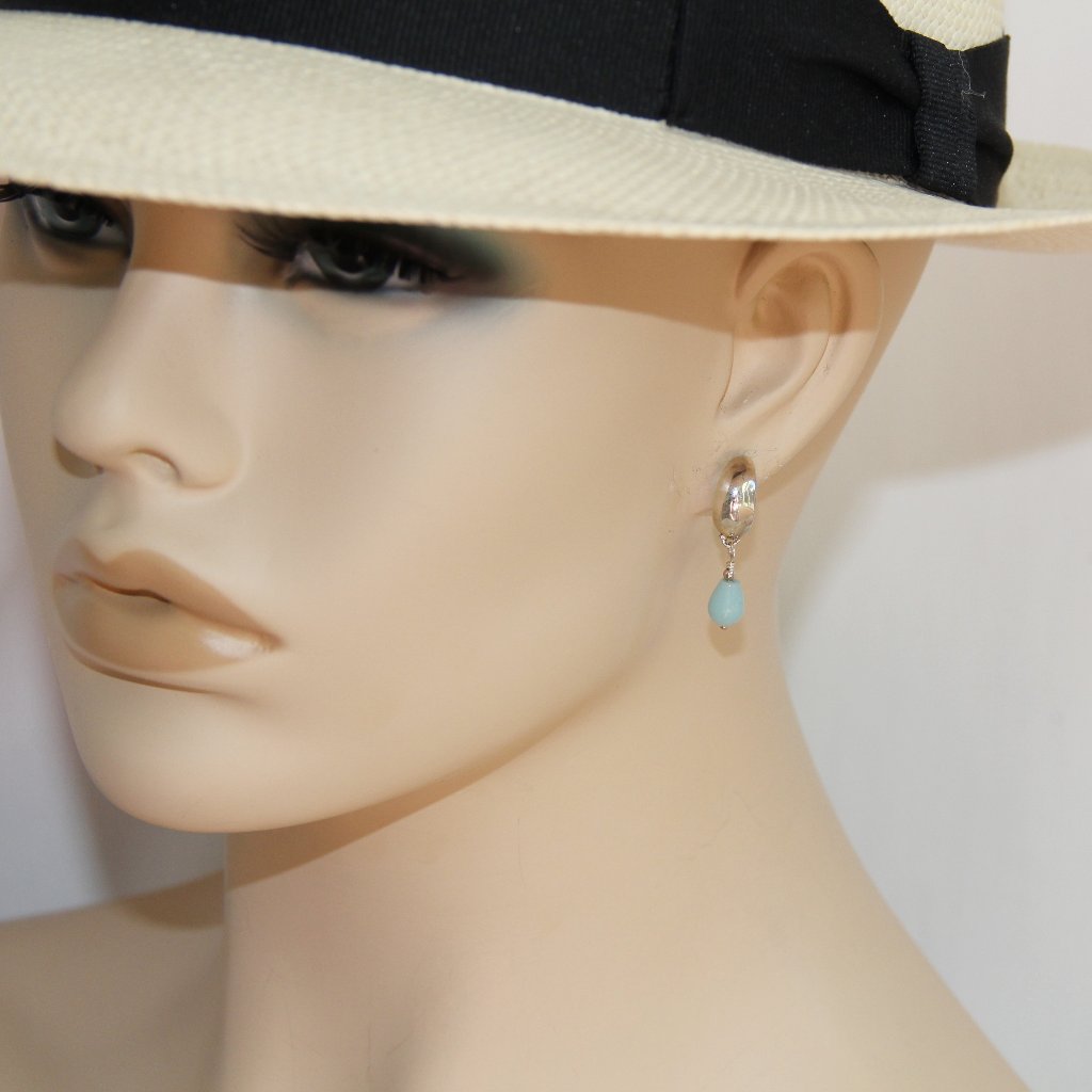 Carolyn Pollock Relios Sterling Silver Chalcedony Earrings 49$